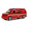 LEAN TOYS Fire Department Auto z sznurkiem do ciągnięcia z dźwiękiem i światłem
