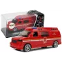 LEAN TOYS Fire Department Auto z sznurkiem do ciągnięcia z dźwiękiem i światłem