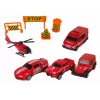 LEAN TOYS Zestaw wozów strażackich i lawety
