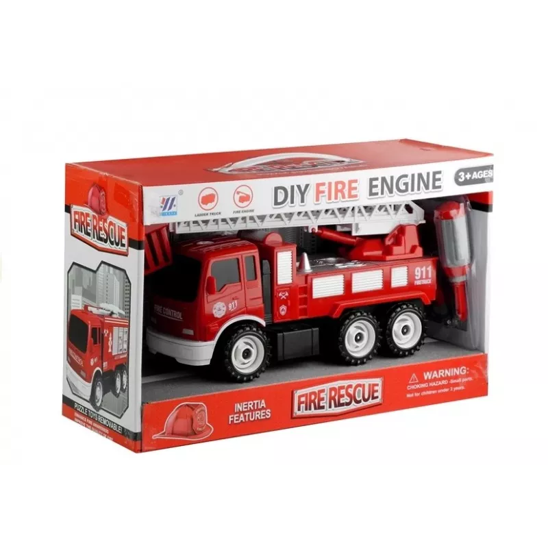 LEAN TOYS Wóz Strażacki Do Odkręcania Zjeżdżalnia + Narzędzia
