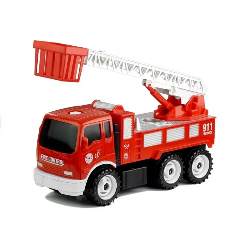 LEAN TOYS Wóz Strażacki Do Odkręcania Zjeżdżalnia + Narzędzia