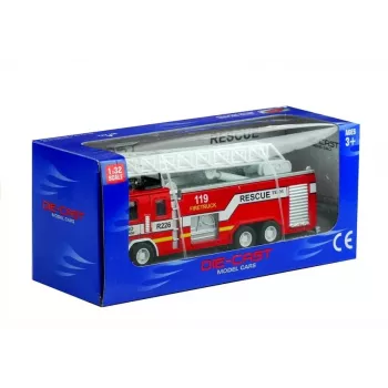 LEAN TOYS Wóz Strażacki z Drabiną 1:32
