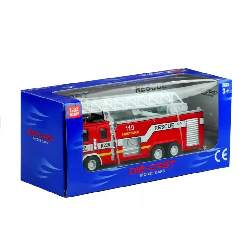 LEAN TOYS Wóz Strażacki z Drabiną 1:32
