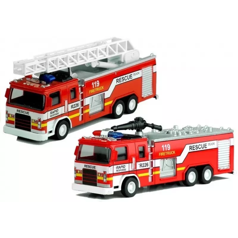 LEAN TOYS Wóz Strażacki z Drabiną 1:32