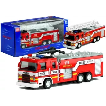 LEAN TOYS Wóz Strażacki z Drabiną 1:32