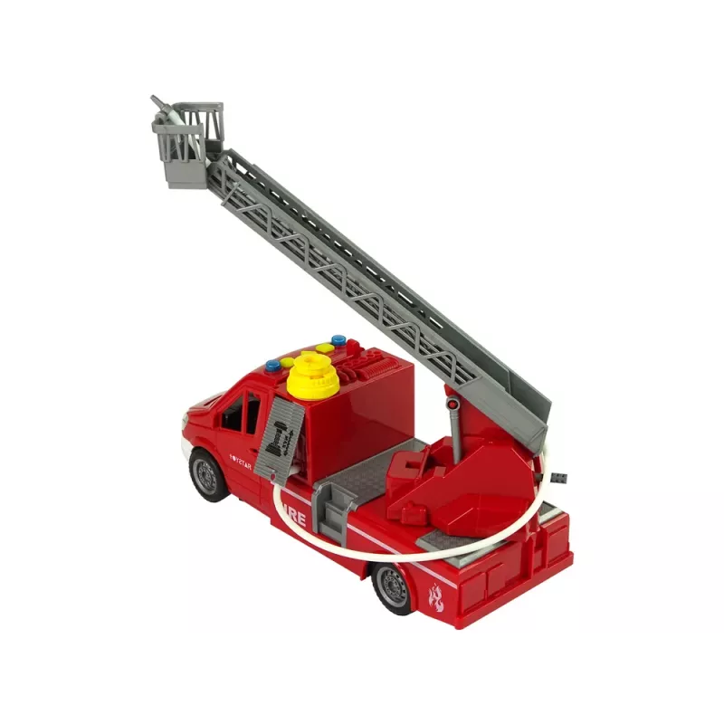 LEAN TOYS Wóz Strażacki Czerwony Dźwięki Wody Światła