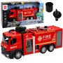 LEAN TOYS Wóz strażacki z funkcją wody, metalową kabiną, światłami i dźwiękami 1:12