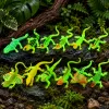LEAN TOYS Fluorescencyjna Zielona Świecąca w Ciemności Gumowa Figurka Jaszczurki 15cm