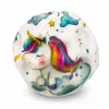 LEAN TOYS Piankowa piłka z wgłębieniami do odbijania Antystresowa Jednorożec 7 cm