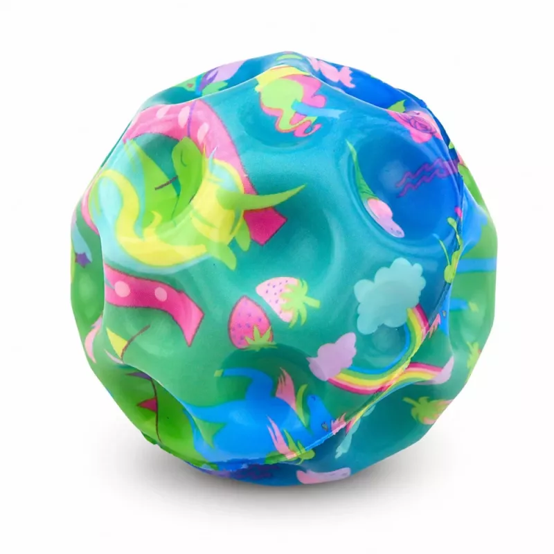 LEAN TOYS Piankowa piłka z wgłębieniami do odbijania Antystresowa Jednorożec 7 cm
