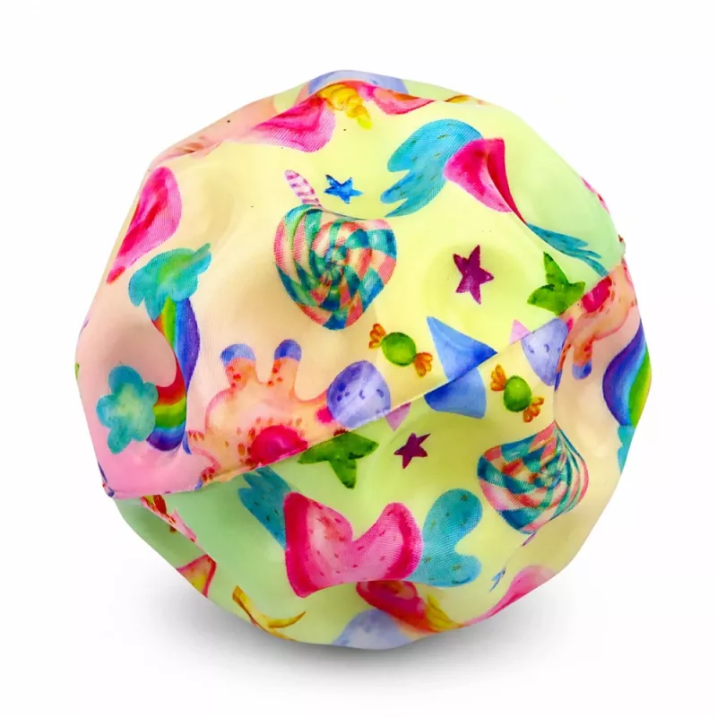 LEAN TOYS Piankowa piłka z wgłębieniami do odbijania Antystresowa Jednorożec 7 cm