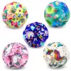 LEAN TOYS Piankowa piłka z wgłębieniami do odbijania Antystresowa Jednorożec 7 cm