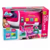 LEAN TOYS Składany 2-w-1 Samolot Pasażerski dla Lalek Różowy – Przekształcalny Domek dla Lalek dla Lalek 30 cm