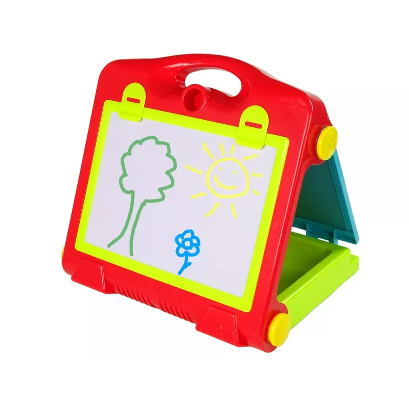 LEAN TOYS Składana walizka 2w1 z tablicą - Kreda i marker