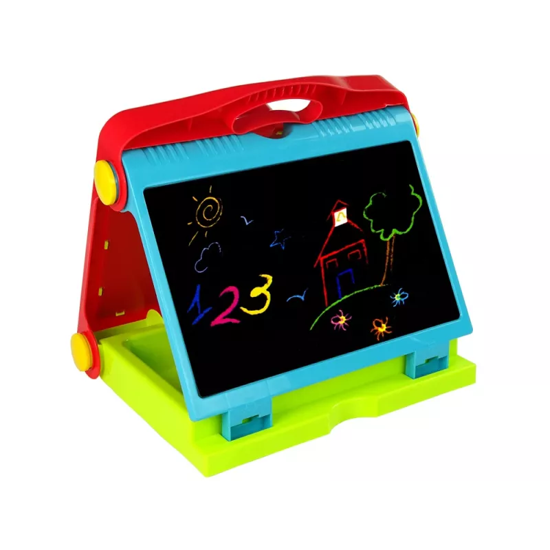 LEAN TOYS Składana walizka 2w1 z tablicą - Kreda i marker