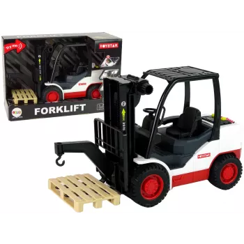 LEAN TOYS Wózek widłowy z ruchomym widłami