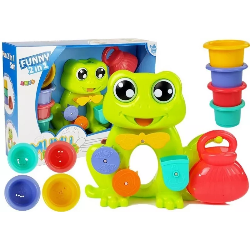 LEAN TOYS Frog Waterfall Bath Set + Buckets