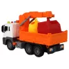 LEAN TOYS Śmieciarka z Dźwigiem Napęd Friction Orange 1:16