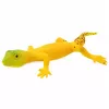 LEAN TOYS Złoty gekon gumowa figurka rozciągliwa realistyczny gad 15.5 cm