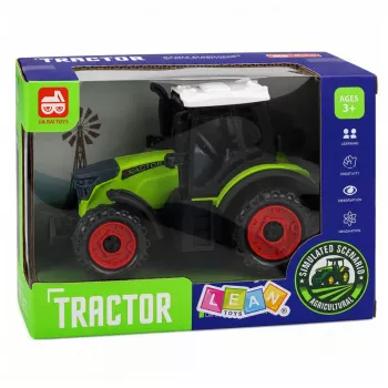 LEAN TOYS Zielony 15 cm Traktor Rolniczy z Napędem Tarcia