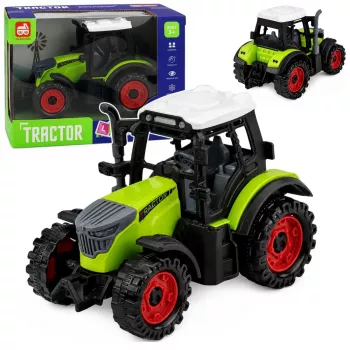 LEAN TOYS Zielony 15 cm Traktor Rolniczy z Napędem Tarcia