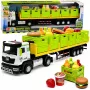 LEAN TOYS Zielona Ciężarówka do Transportu Żywności 1:40 Model Diecast