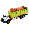 LEAN TOYS Zielona ciężarówka do przewozu żywności 1:55