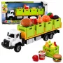 LEAN TOYS Zielona ciężarówka do przewozu żywności 1:55