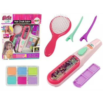 LEAN TOYS Zestaw do farbowania włosów z prostownicą i pasmami 6 kolorów