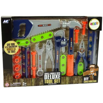 LEAN TOYS Zestaw Narzędzi Złota Rączka Śrubokręt Młotek Piła