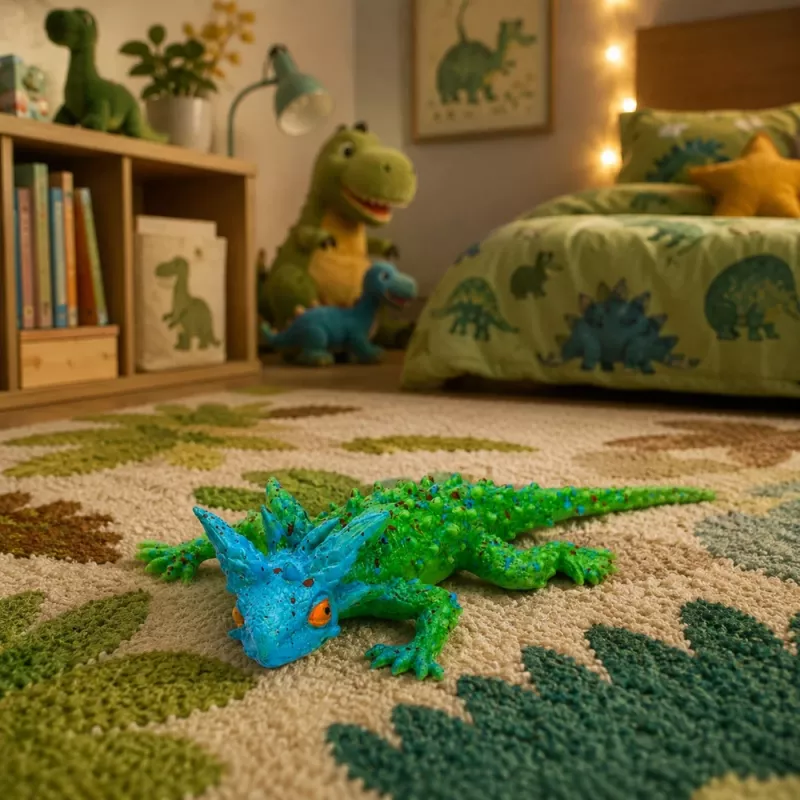 LEAN TOYS Figurka Gumowa Rogata Jaszczurka Rozciągliwa Realistyczna 20 cm