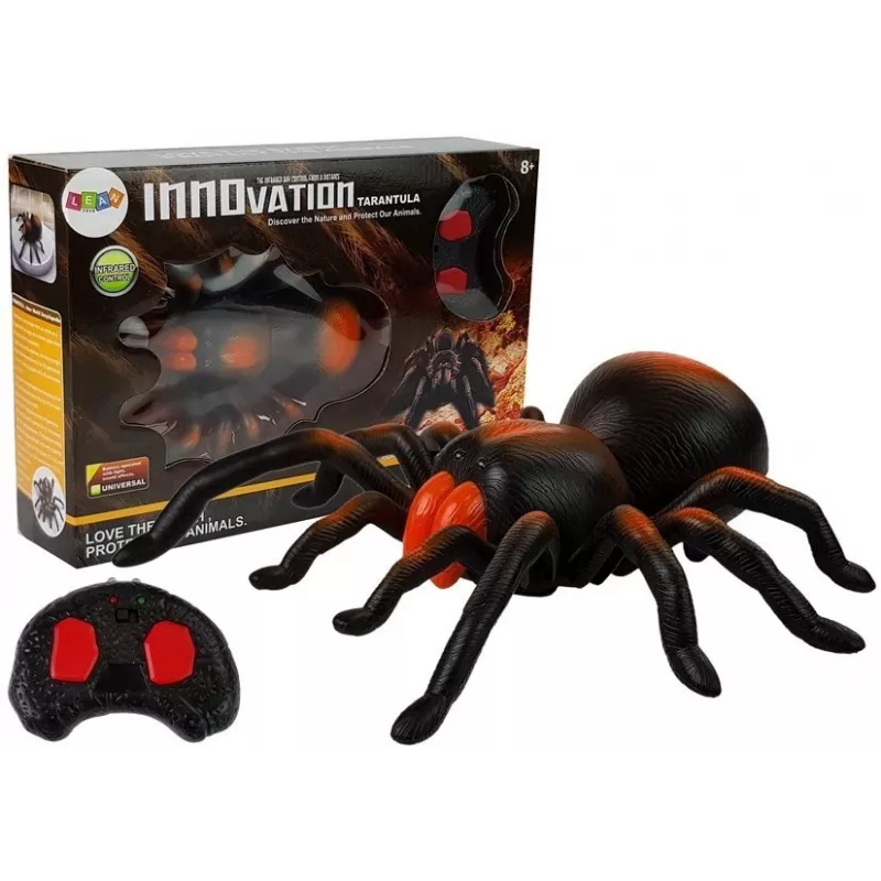 LEAN TOYS Huge Battery-operated Spider Remote Controlled R/C Black-Orange