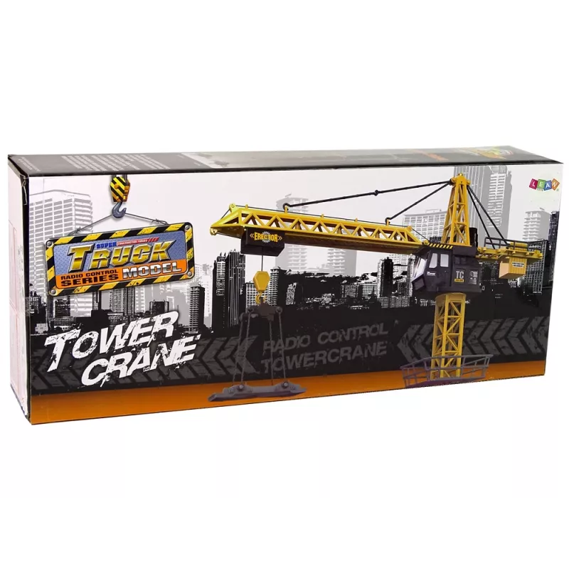 LEAN TOYS Huge Crane z pilotem RC Wysokość 183 cm 2 poziomy robocze