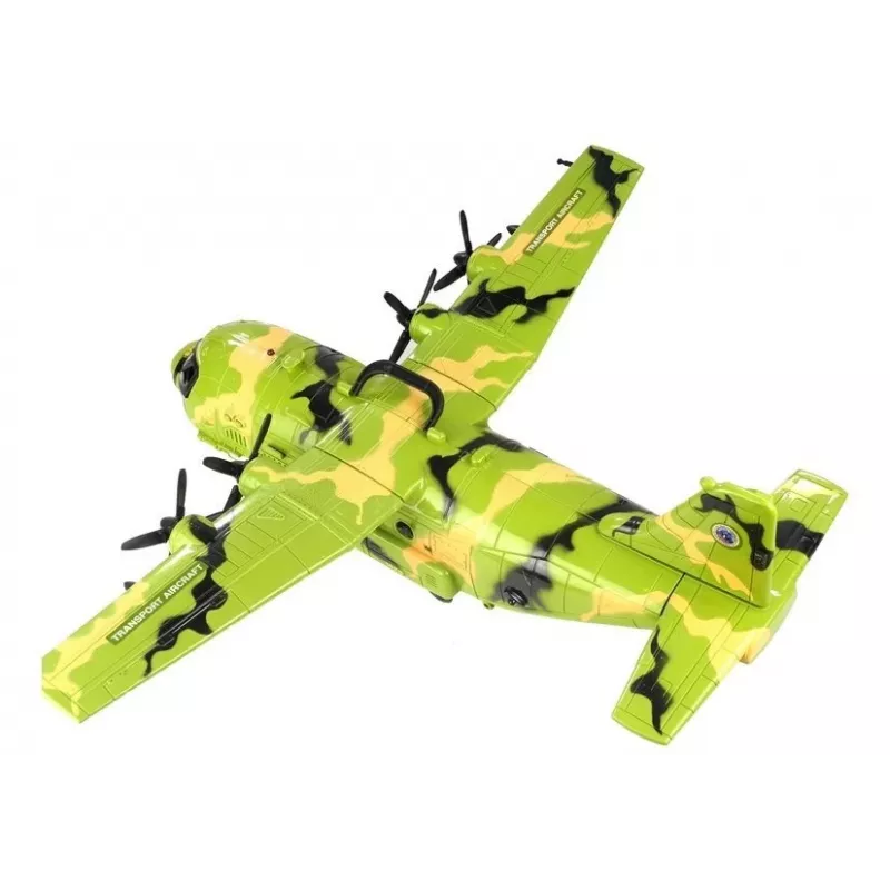 LEAN TOYS Duży wojskowy samolot 55 cm z akcesoriami