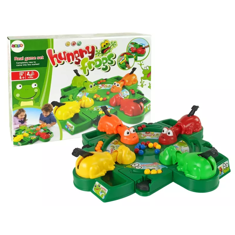 LEAN TOYS Hungry Frogs Arcade Game Leverage Balls