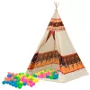 LEAN TOYS Indian Tipi Namiot Baza dla Dzieci + 60 Piłek 155 cm