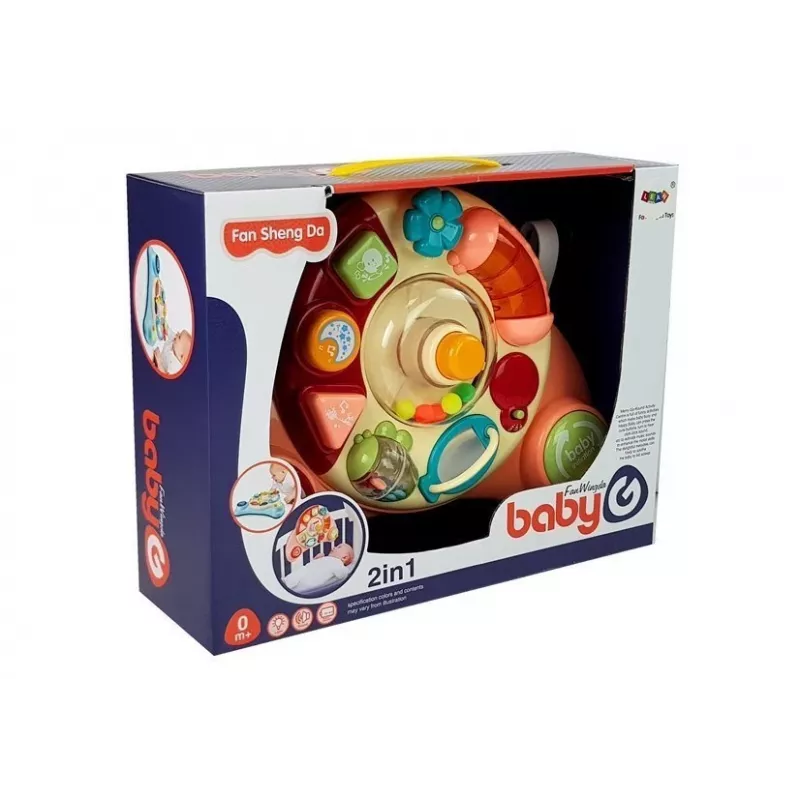 LEAN TOYS Interaktywny panel dla niemowląt Muzyka Zwierzęta Różowy