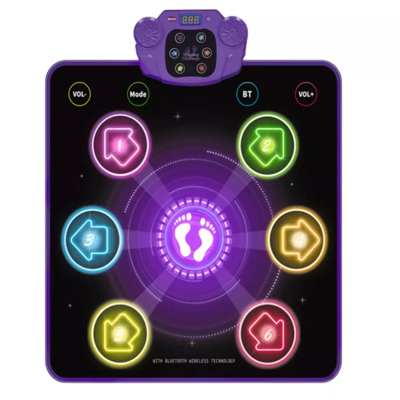 LEAN TOYS Interaktywna mata taneczna dla dzieci z Bluetooth 5.0, 5 trybów gry i 3 języki