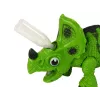 LEAN TOYS Interaktywny Dinozaur Triceratops Steam Woda Dźwięk Zielony