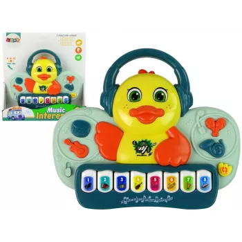 LEAN TOYS Interaktywna Kaczuszka Piano DJ Instrumenty Dźwiękowe Melodie Muzyczne