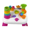 LEAN TOYS Interaktywny Stół Edukacyjny z Sortowaniem Piłek i Zjeżdżalnią Różowy