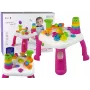 LEAN TOYS Interaktywny Stół Edukacyjny z Sortowaniem Piłek i Zjeżdżalnią Różowy