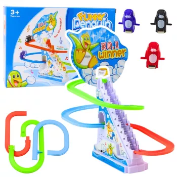 LEAN TOYS Interaktywne Pingwiny na Schodach Ruchomych dla Dzieci