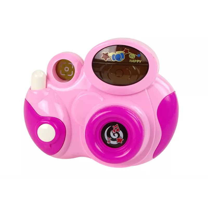 LEAN TOYS Interaktywny Aparat Fotograficzny dla Twojego Dziecka Melodie Światła i Dźwięku Kolor Różowy