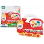 LEAN TOYS Interaktywna Lokomotywa z Pianinem Dźwięki Zwierząt Pojazdów Melodie Czerwona