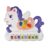 LEAN TOYS Interaktywne Pianino Jednorożec Dźwięki Zwierząt Melodie Biały