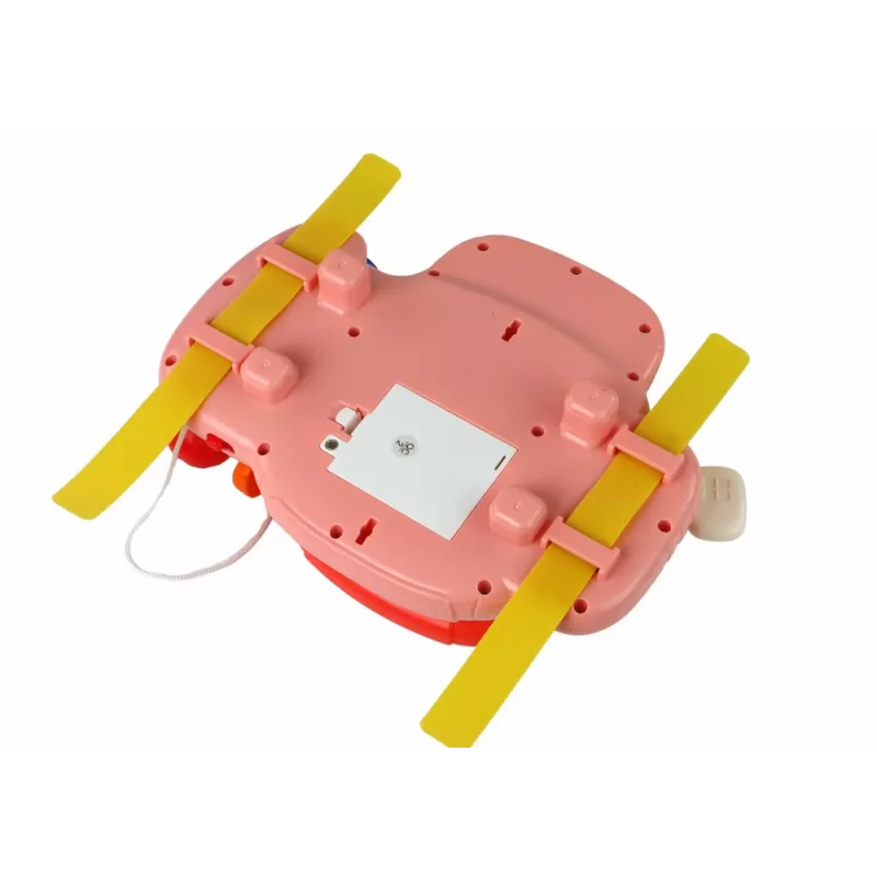 LEAN TOYS Interaktywna Różowa Kierownica Symulator Jazdy Wielofunkcyjna