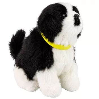LEAN TOYS Interaktywny Pluszowy Pies Miękkie Futro Rasa Border Collie