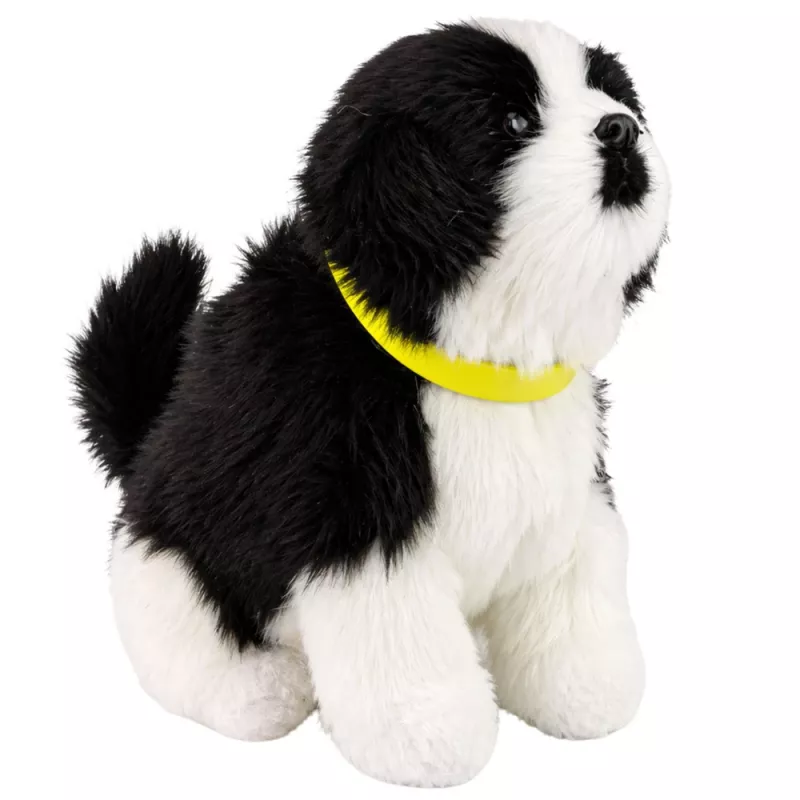 LEAN TOYS Interaktywny Pluszowy Pies Miękkie Futro Rasa Border Collie