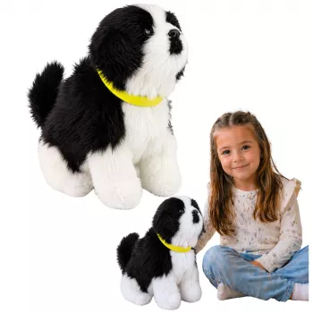LEAN TOYS Interaktywny Pluszowy Pies Miękkie Futro Rasa Border Collie
